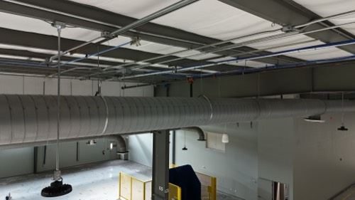 Clean ceiling structure and ductwork